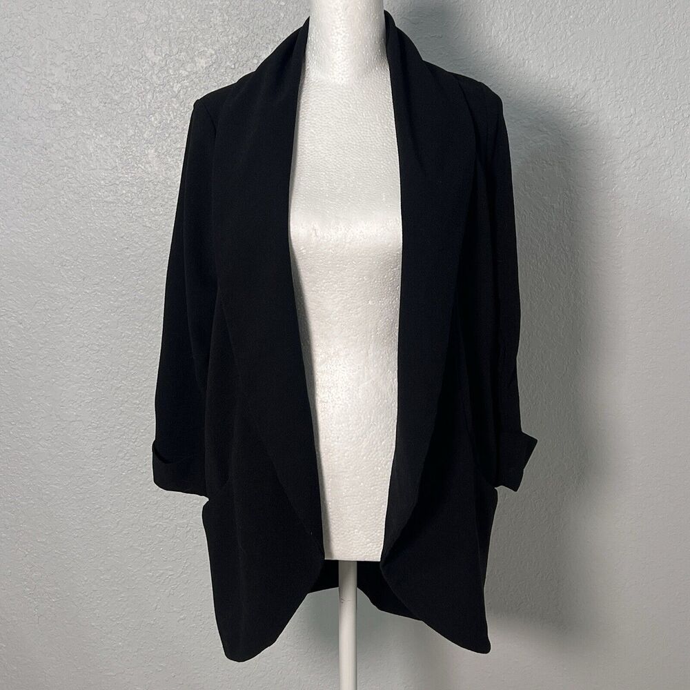 ARITZIA Wilfred Chevalier Open Front Blazer Jacket Black Old Money Size 0